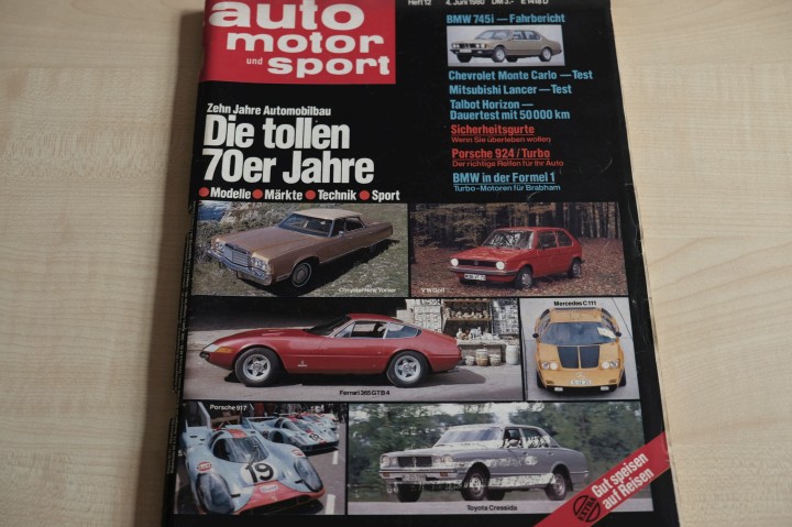 Deckblatt Auto Motor und Sport (12/1980)